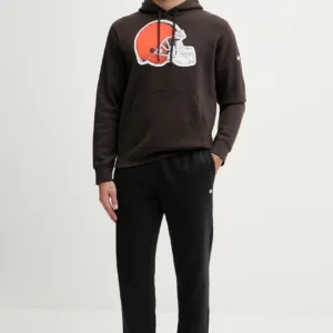 Nike bluza Club Logo Hoodie męska kolor brązowy z kapturem z nadrukiem NKDK-2DI-9I-N09