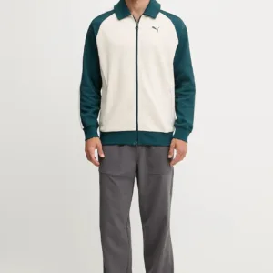 Puma bluza męska kolor beżowy gładka 632994