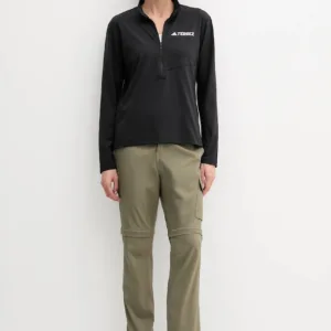 adidas TERREX longsleeve sportowy Multi Half-Zip kolor czarny z półgolfem JF4185