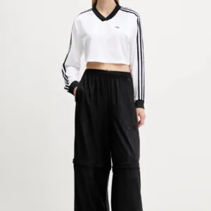 adidas Originals longsleeve Jacquard Ls Top kolor biały JV9740