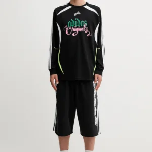 adidas Originals longsleeve Spiders Goalkeeper Loose Tee kolor czarny wzorzysty JW0201