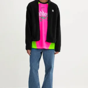 adidas Originals longsleeve Spiders Goalkeeper Loose Tee kolor różowy wzorzysty JW0203