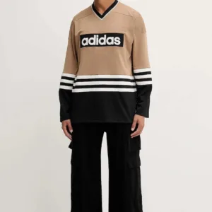 adidas Originals longsleeve Hockey Jersey kolor zielony z aplikacją JY0251