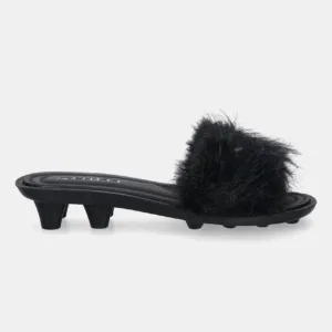 Puma klapki PUMA x FENTY damskie kolor czarny na małym obcasie 404768