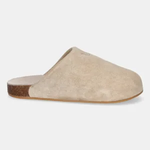 adidas Originals klapki zamszowe Adimule damskie kolor beżowy JP8730