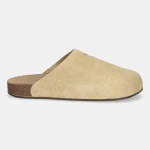 adidas Originals klapki zamszowe Adimule damskie kolor beżowy JR3587