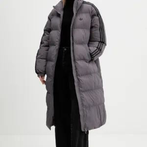 adidas Originals kurtka Long Puffer kolor fioletowy zimowa JX2952