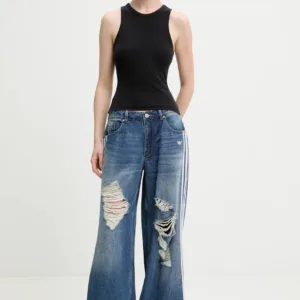 adidas Originals jeansy 0 damskie kolor niebieski KE3300