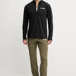 adidas TERREX spodnie outdoorowe Xperior męskie kolor zielony proste IK3533