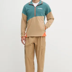 adidas TERREX spodnie outdoorowe męskie kolor zielony proste JM7424