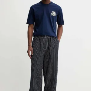 adidas Originals spodnie bawełniane Graphic Lo Ch męskie kolor granatowy proste JW0178