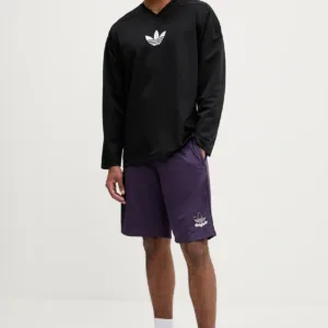 adidas Originals szorty Grfx Short męskie kolor fioletowy JY2758