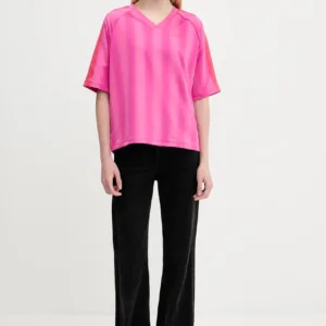 adidas Originals t-shirt Linear Tee damski kolor fioletowy JW6021