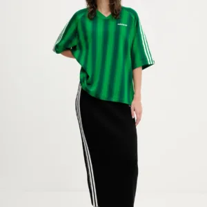 adidas Originals t-shirt Linear Tee damski kolor zielony JW6022