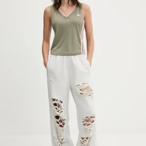 adidas Originals top V-Neck kolor zielony KD2281