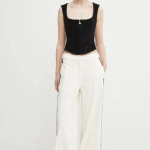 adidas Originals top welurowy Velvet kolor czarny KF4693