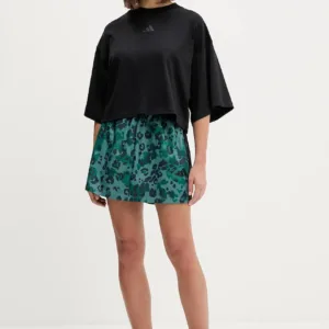 adidas t-shirt bawełniany City Escape Loose damski kolor czarny JV7112