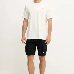 adidas t-shirt bawełniany x Mercedes męski kolor beżowy z nadrukiem JX4285