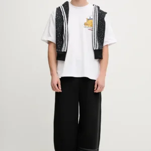 adidas Originals t-shirt bawełniany Graphic Os Ss T męski kolor biały z nadrukiem JW0158