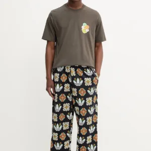 adidas Originals t-shirt bawełniany Graphic Lo Ss T męski kolor zielony z nadrukiem JW2977