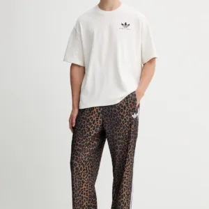 adidas Originals t-shirt Intercon Tee męski kolor beżowy wzorzysty JW6648