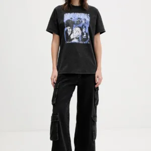 adidas Originals t-shirt bawełniany Buffy Tee damski kolor czarny wzorzysty JX1278