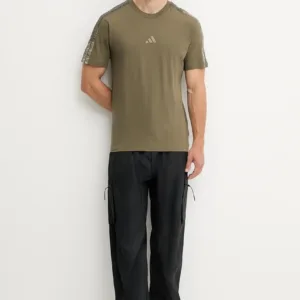 adidas t-shirt bawełniany AOP Colourblock T-Shirt męski kolor zielony wzorzysty JM9201