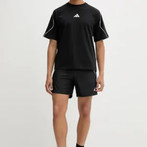 adidas t-shirt bawełniany Stadium męski kolor czarny z nadrukiem JN1824