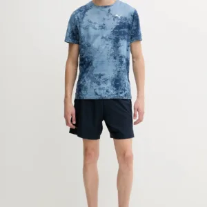 Puma t-shirt treningowy męski kolor niebieski wzorzysty 526718