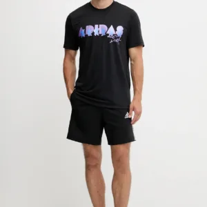 adidas Performance t-shirt treningowy PRIDE męski kolor czarny wzorzysty JL7620