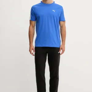 Puma t-shirt bawełniany męski kolor fioletowy z aplikacją 629592