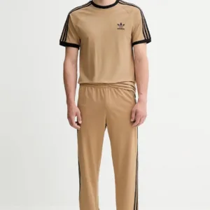 adidas Originals t-shirt bawełniany 3-Stripes Tee męski kolor beżowy z aplikacją JY1370