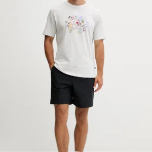 New Balance t-shirt bawełniany męski kolor szary wzorzysty MT53905AHH