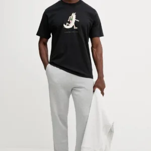 New Balance t-shirt bawełniany męski kolor czarny z nadrukiem MT53941BK