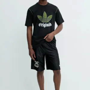 adidas Originals t-shirt bawełniany Grfx Tee męski kolor czarny z nadrukiem JY2761
