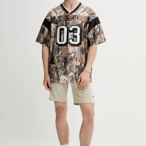 adidas Originals t-shirt OG Camo Fb Jers męski kolor beżowy wzorzysty KD6250