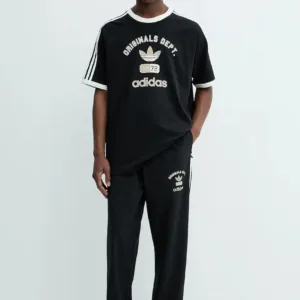 adidas Originals t-shirt bawełniany OG Dept Tee męski kolor czarny z nadrukiem KD6265