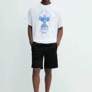 adidas Originals t-shirt bawełniany Smile Treffy Graphic męski kolor biały z nadrukiem KT2971