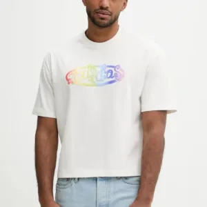 adidas Originals t-shirt Pride x Jeremy Scott kolor beżowy z nadrukiem JY2012
