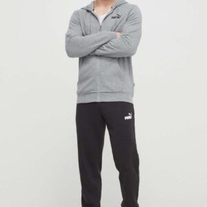 Puma bluza męska kolor szary z kapturem gładka 586704