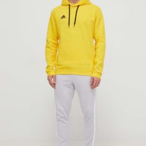 adidas Performance bluza Entrada 22 męska kolor żółty z kapturem z aplikacją HI2140