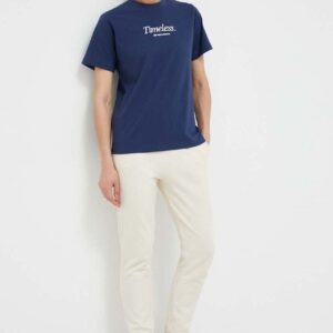 New Balance t-shirt bawełniany kolor granatowy