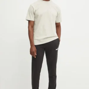 Puma t-shirt bawełniany MMQ męski kolor beżowy gładki 624009