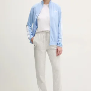 adidas bluza W 3S TT TRIC damska kolor niebieski z aplikacją JD4518