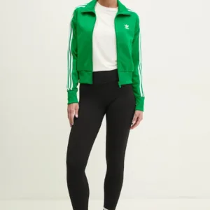 adidas Originals bluza Adicolor Classics Firebird damska kolor zielony z aplikacją JC8261