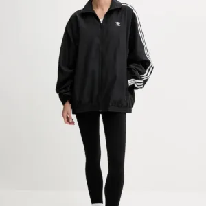 adidas Originals bluza OVERSIZED TT damska kolor czarny z aplikacją JD3392