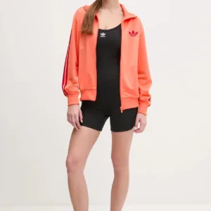 adidas Originals bluza Firebird damska kolor pomarańczowy z aplikacją JP2294