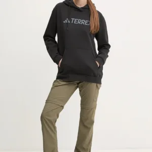 adidas TERREX bluza dresowa Multi kolor czarny z kapturem z nadrukiem IZ3301