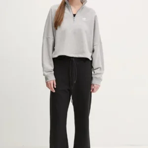 adidas Originals bluza Essential damska kolor szary gładka IY9681