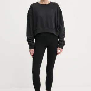 adidas Originals bluza bawełniana Nelson damska kolor czarny z nadrukiem JC8335